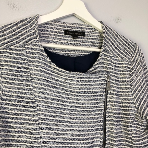 Banana Republic Tweed Moto Jacket Size 8 - Picture 10 of 16